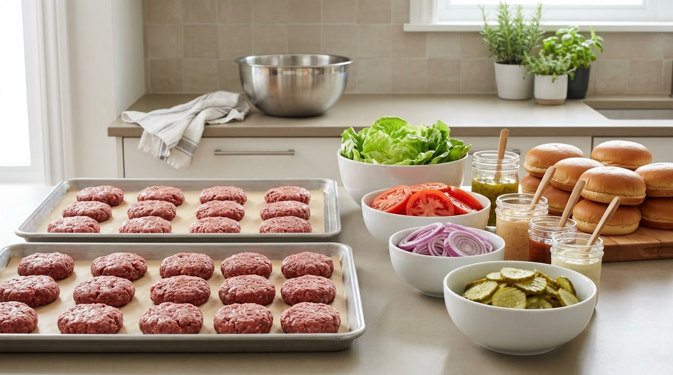 how to double a burger recipe for a crowd