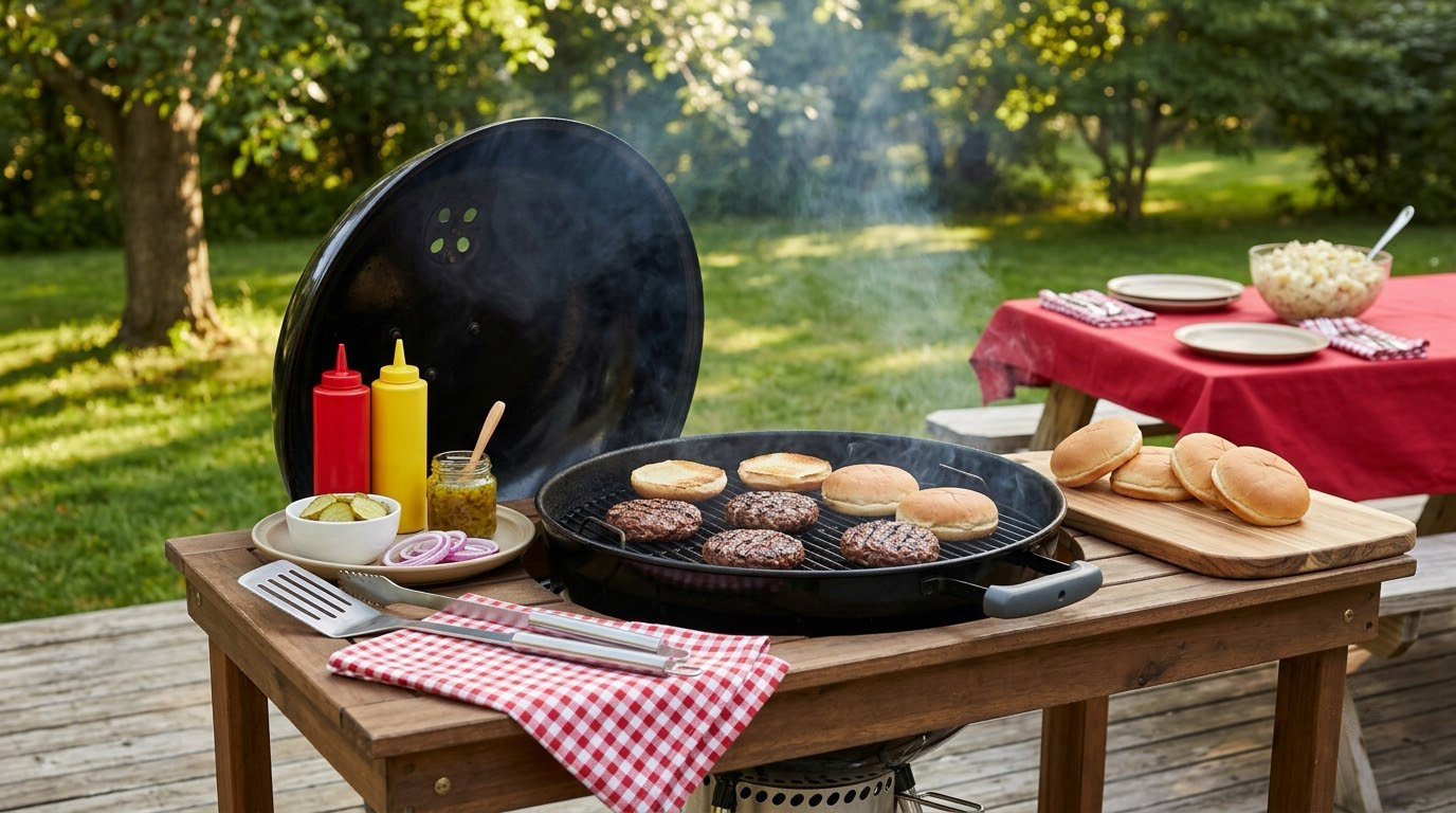 why burgers are tied to summer cookouts