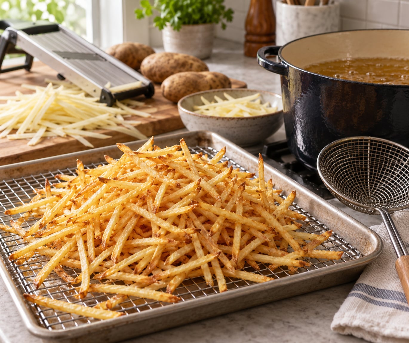how to make shoestring fries
