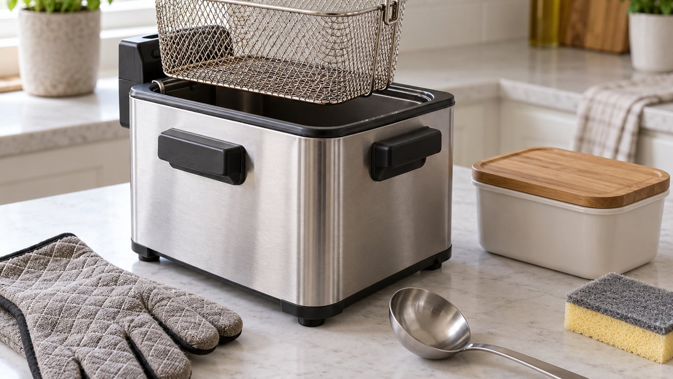 how to clean a deep fryer