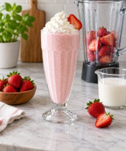 how to make a strawberry milkshake