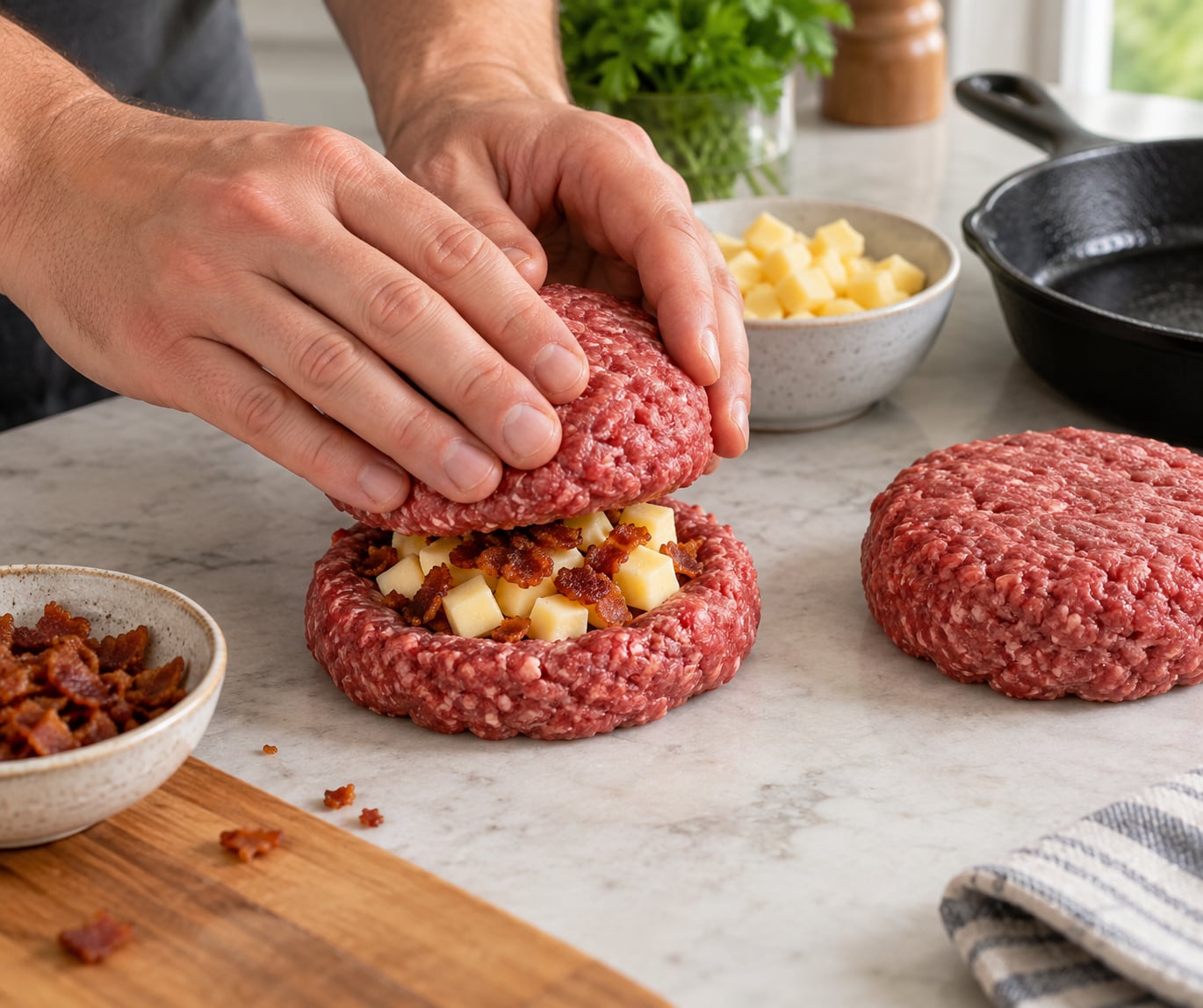 how to make stuffed burgers