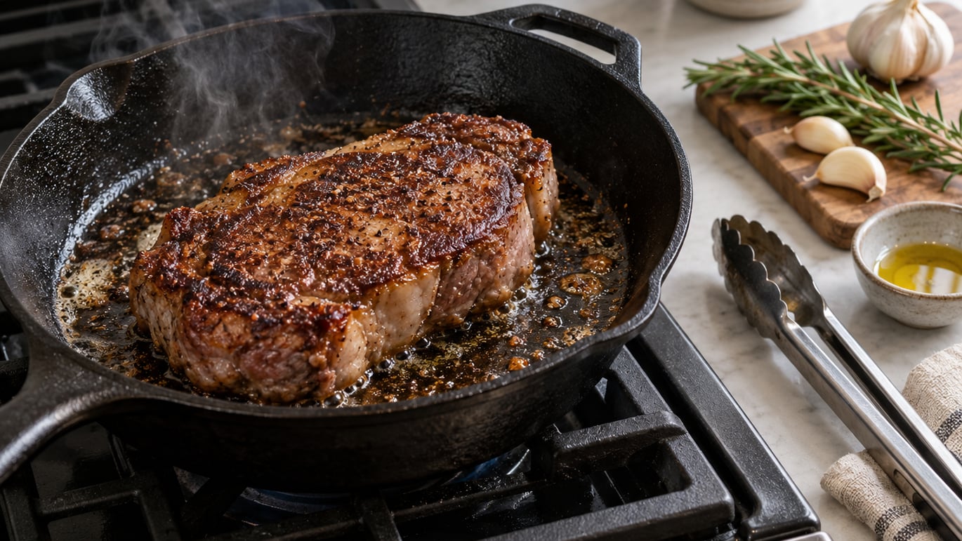 how to cook steak in a cast iron skillet
