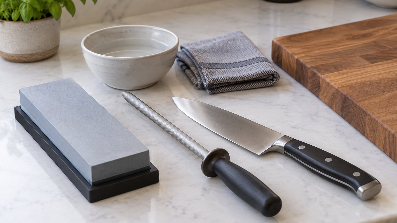 how to sharpen a kitchen knife