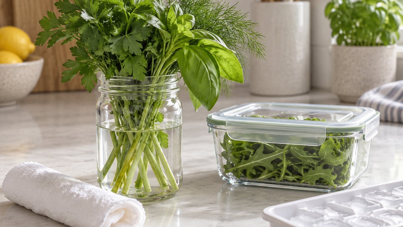 how to store fresh herbs