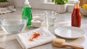 how to remove ketchup stains