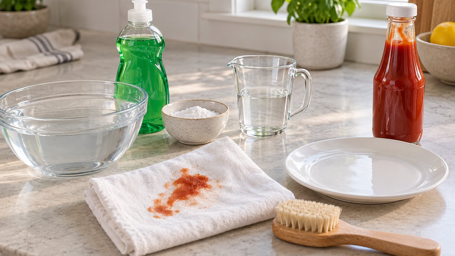how to remove ketchup stains