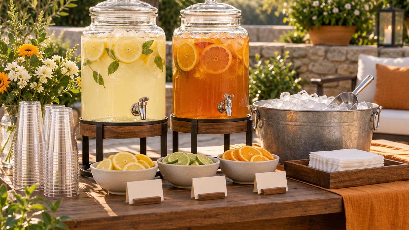 how to set up a self serve drink station