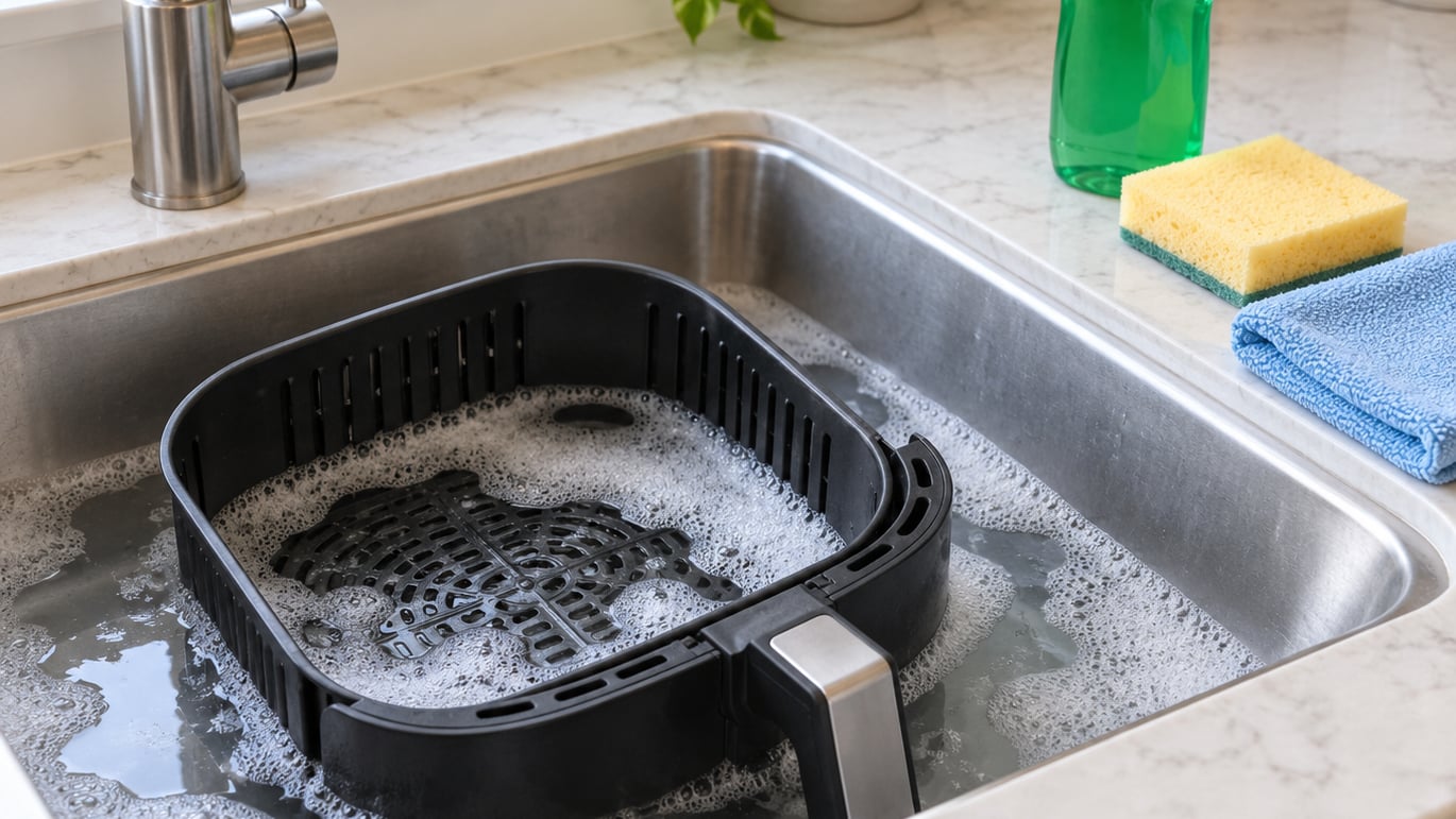 how to clean an air fryer basket