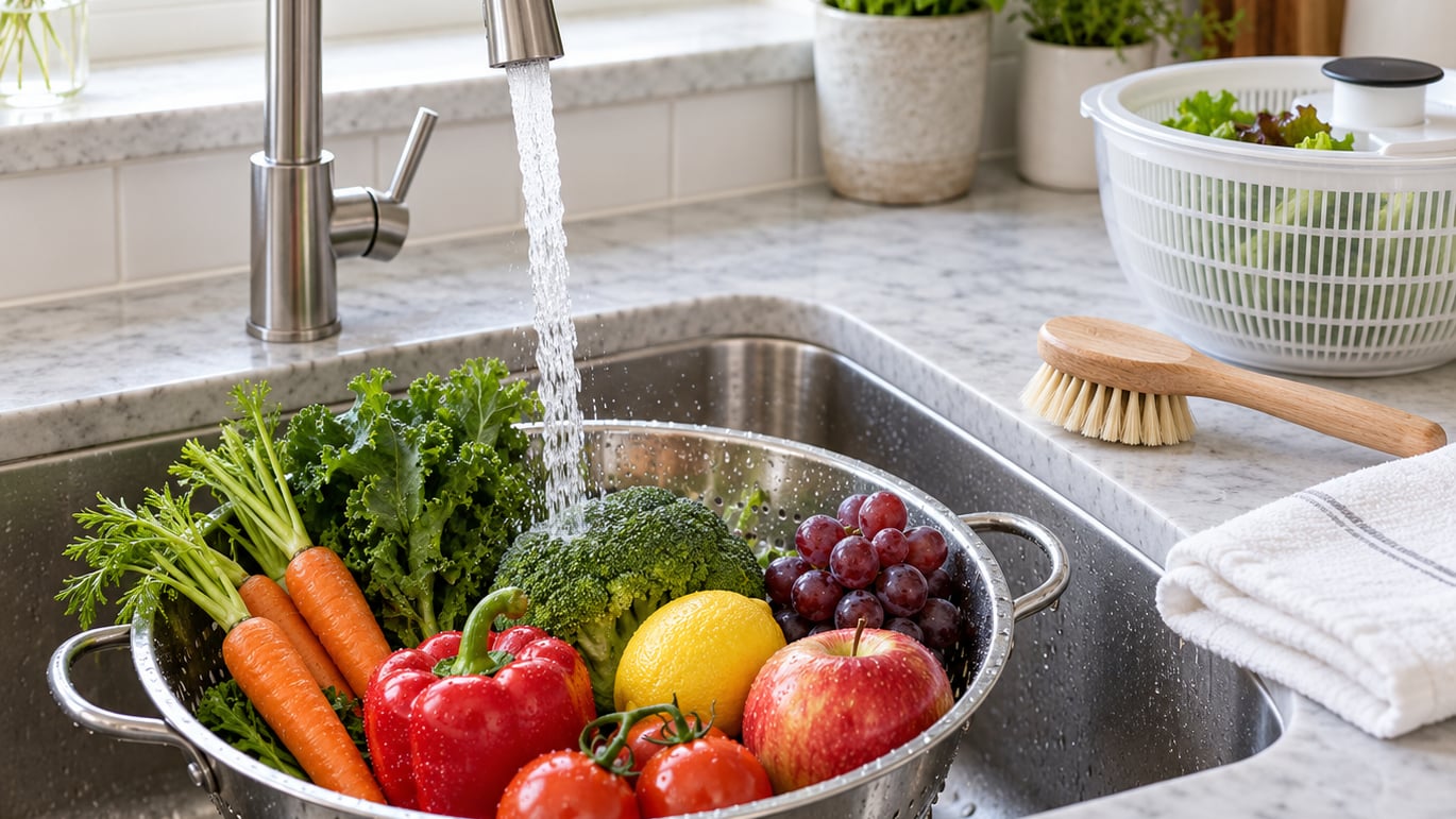 how to wash produce properly
