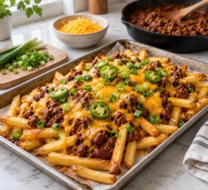 how to make chili cheese fries