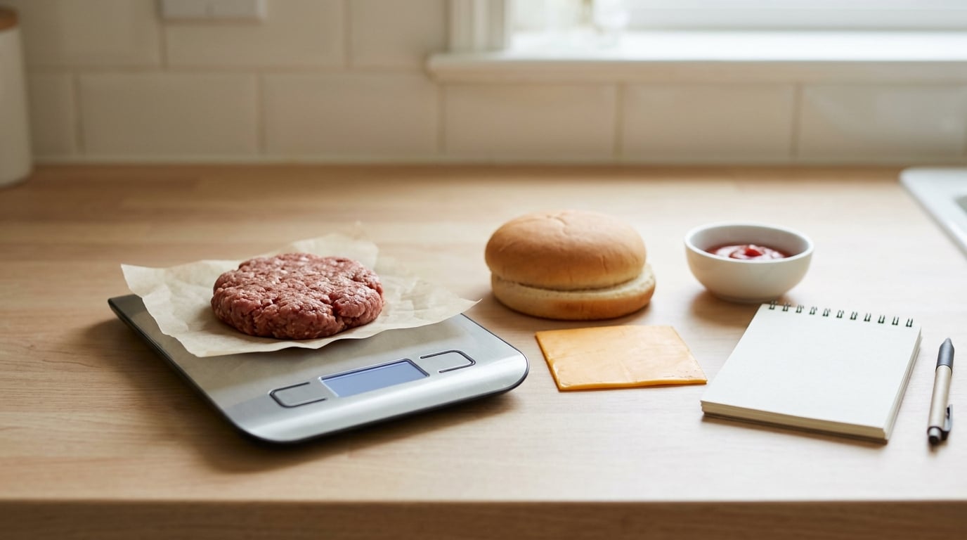 how to count calories in a homemade burger