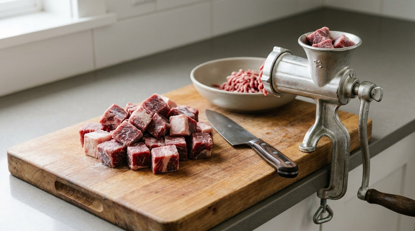 why cold meat grinds better