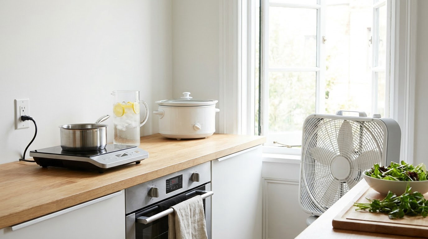 how to keep a kitchen cool while cooking in summer