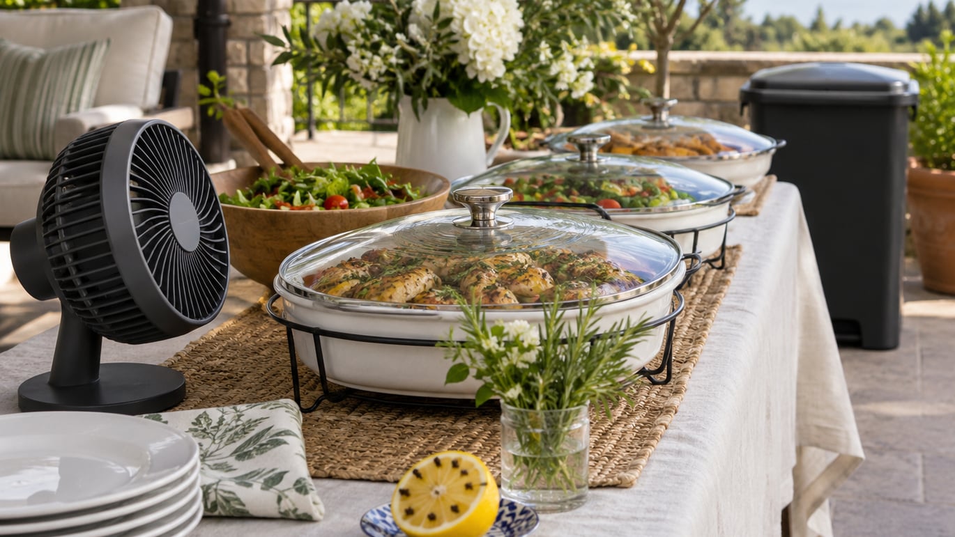 how to keep flies away from food outside