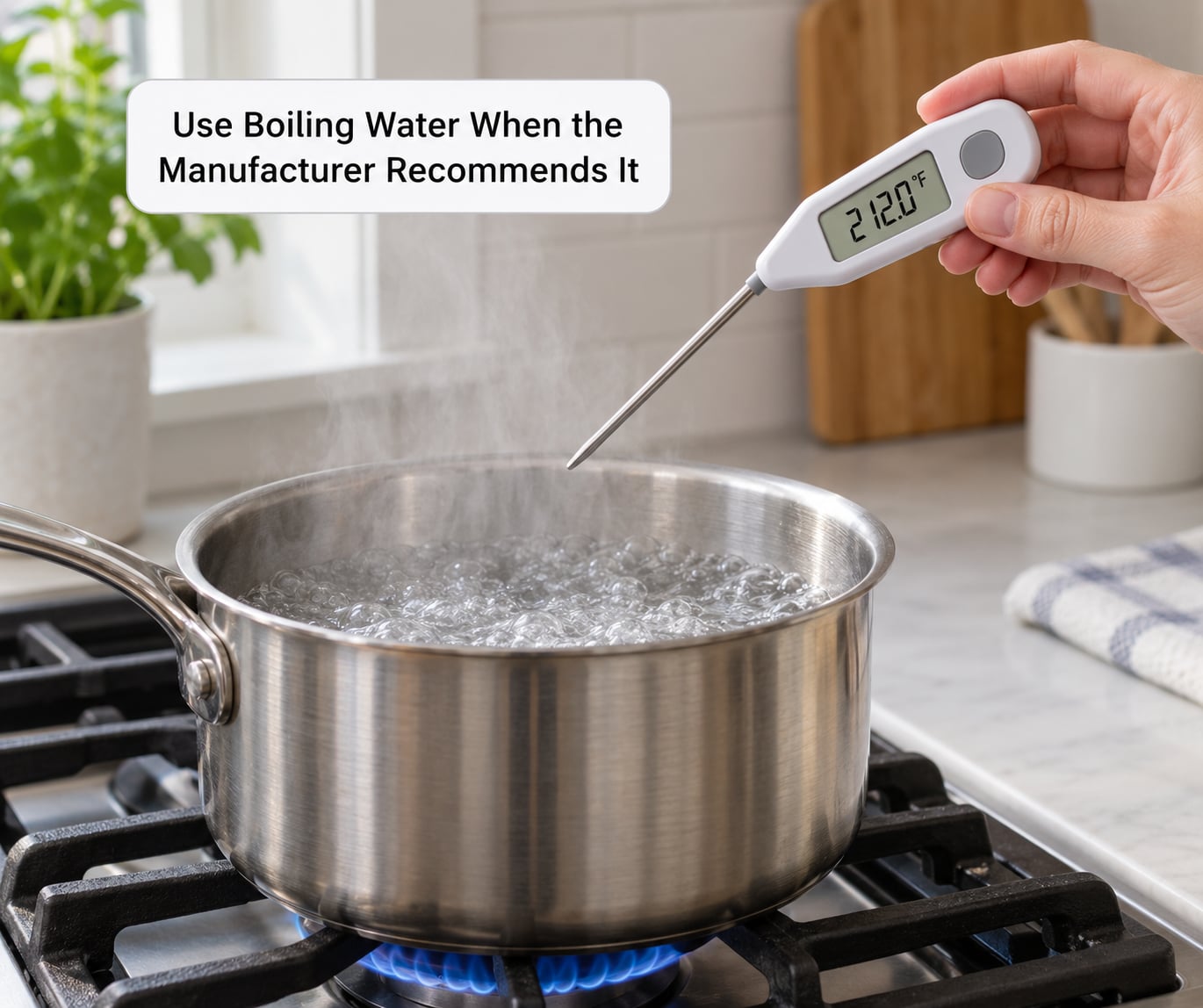 Use Boiling Water When the Manufacturer Recommends It