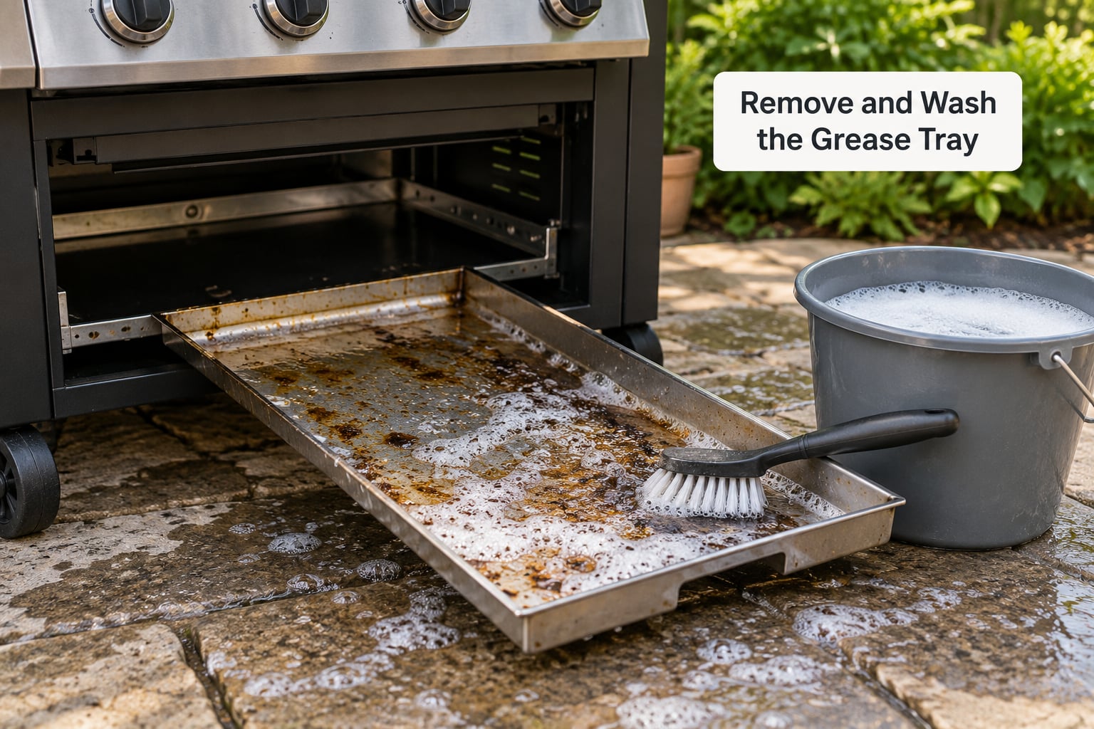 Remove and Wash the Grease Tray