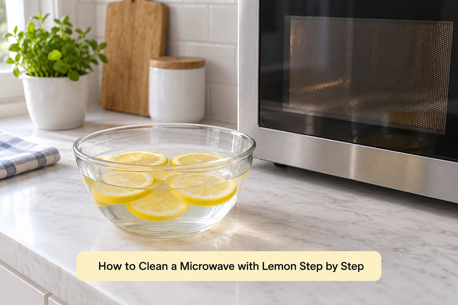 How to Clean a Microwave with Lemon Step by Step
