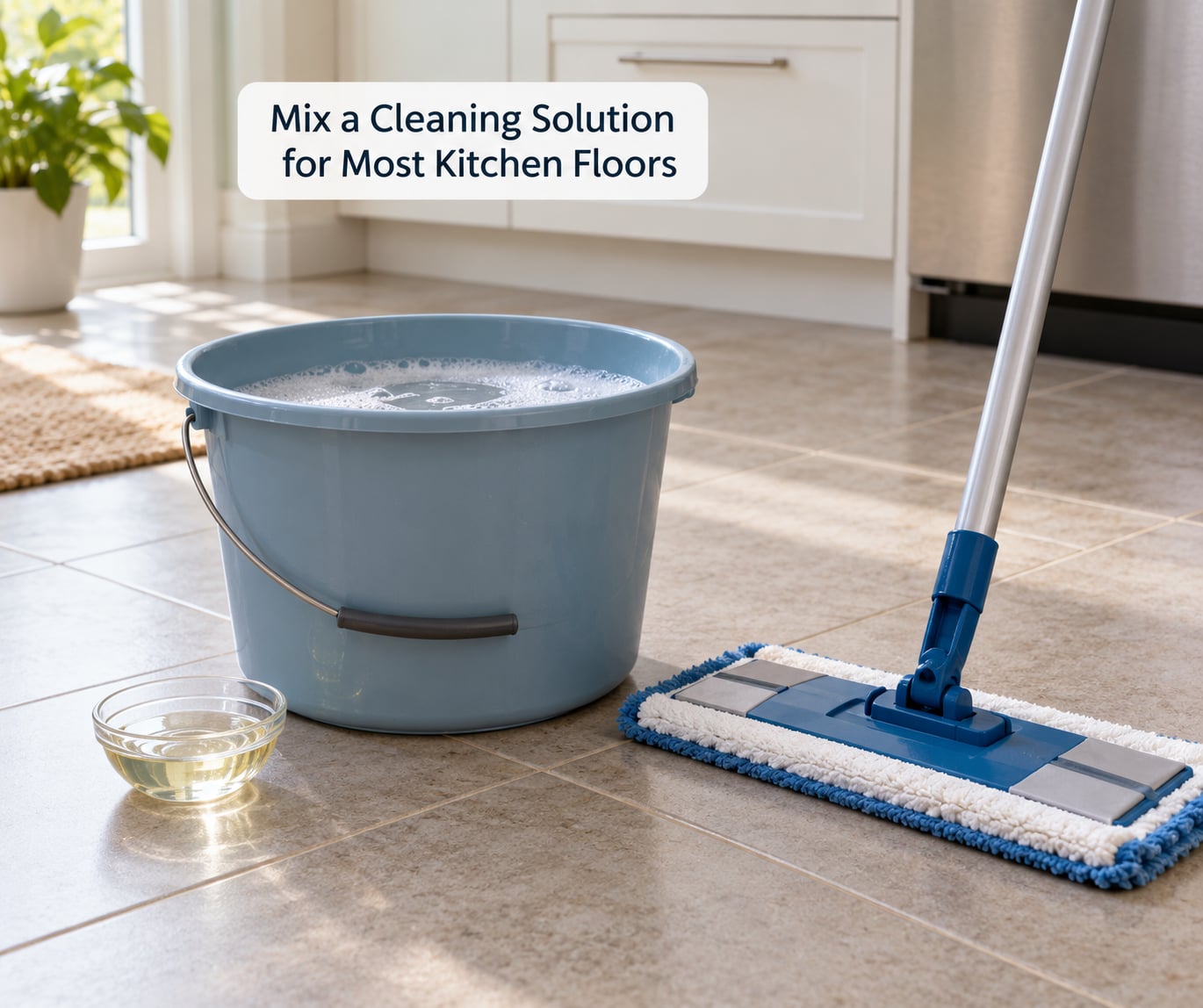 Mix a Cleaning Solution for Most Kitchen Floors