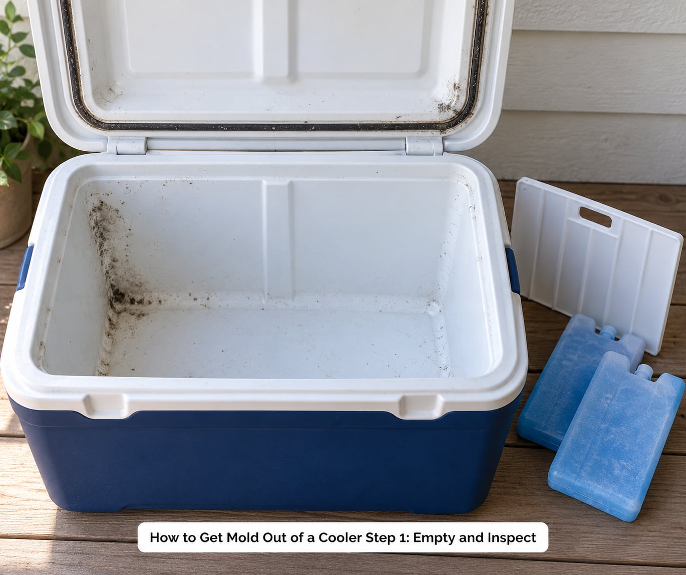 How to Get Mold Out of a Cooler Step 1: Empty and Inspect