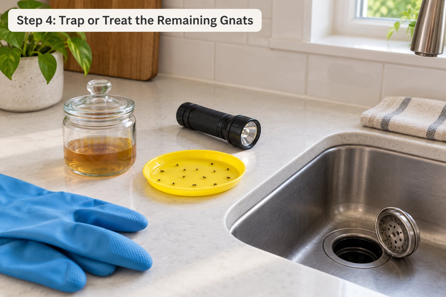 Step 4: Trap or Treat the Remaining Gnats