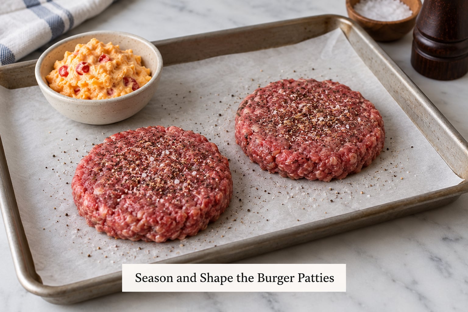Season and Shape the Burger Patties