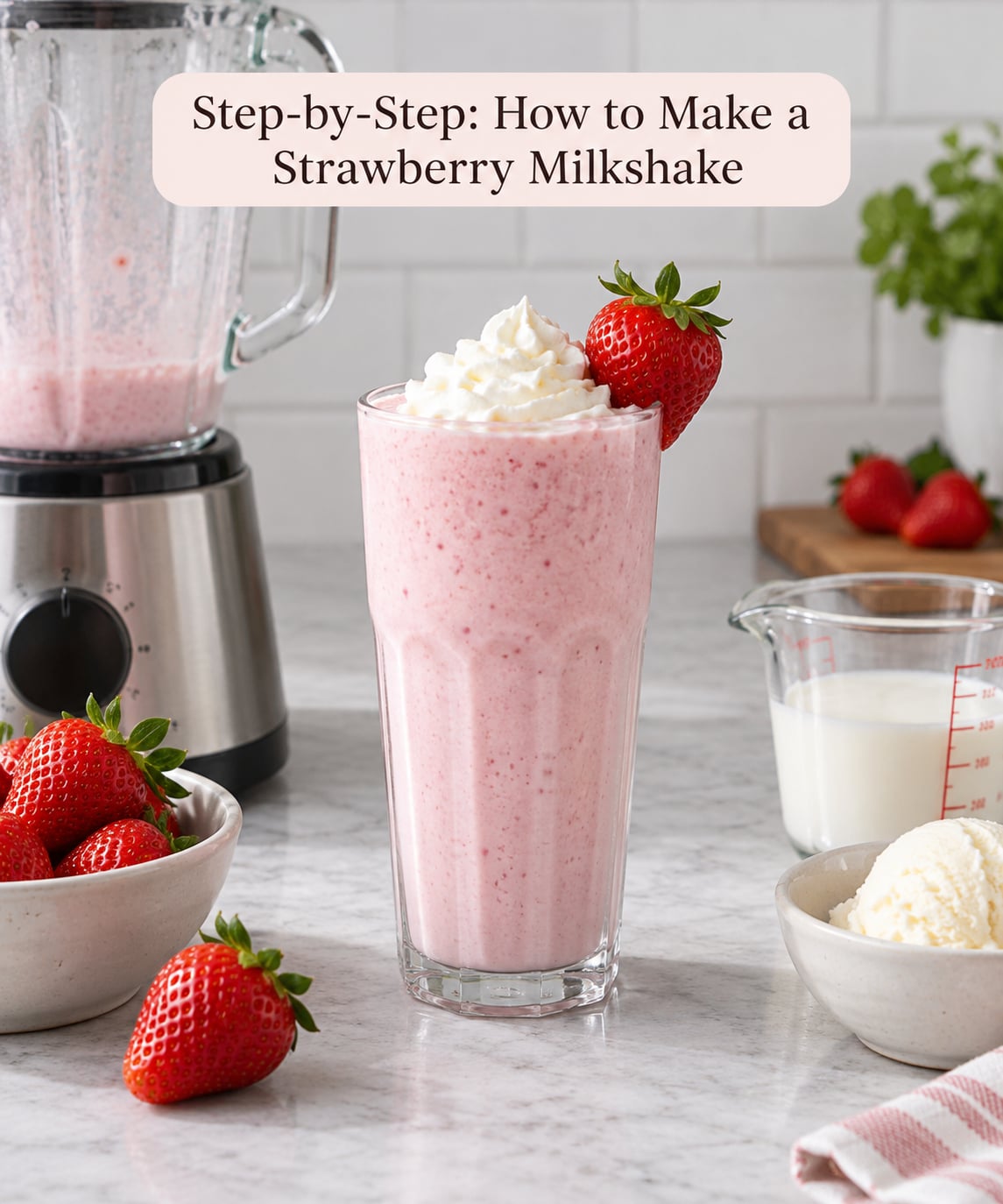 Step-by-Step: How to Make a Strawberry Milkshake