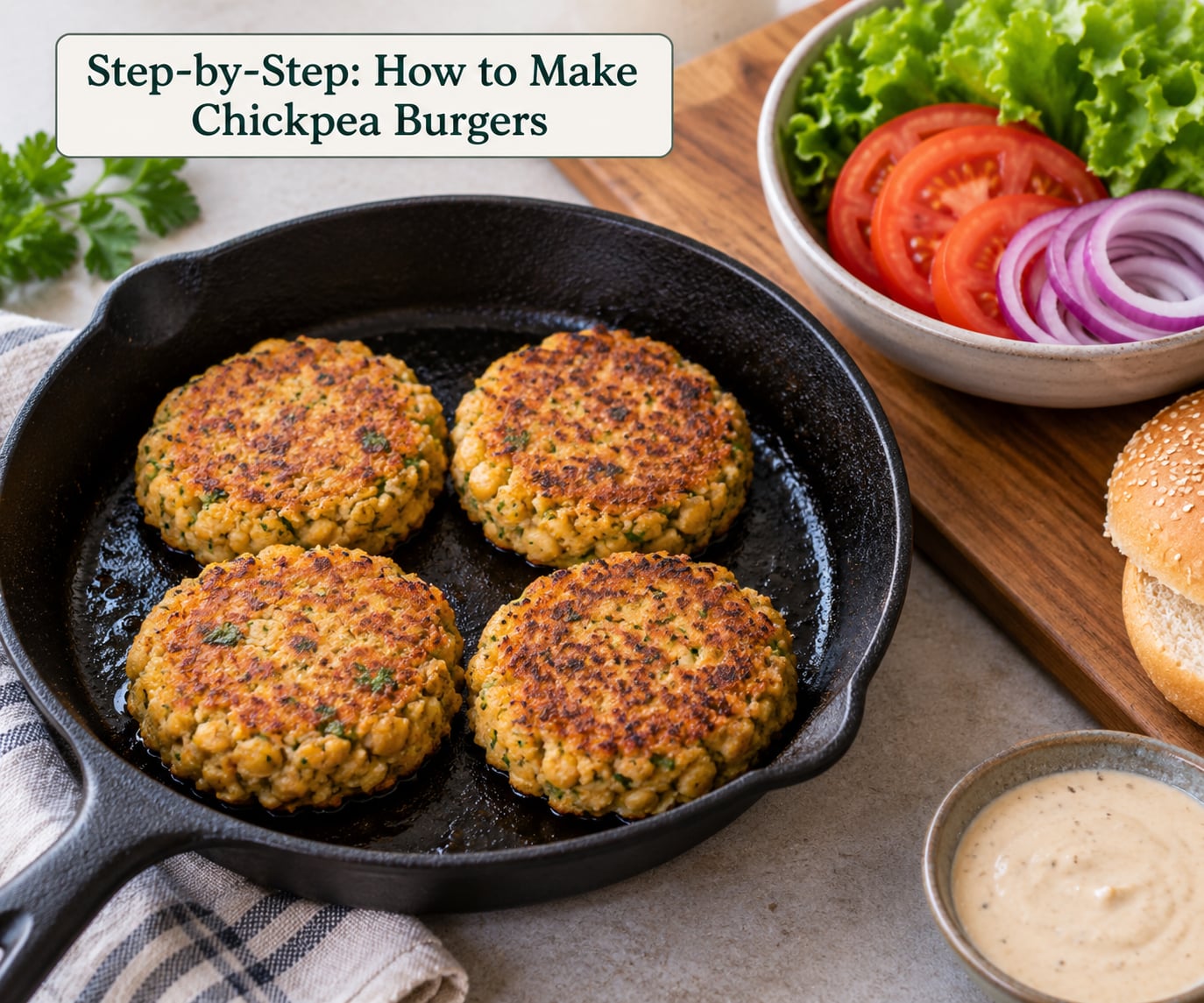 Step-by-Step: How to Make Chickpea Burgers