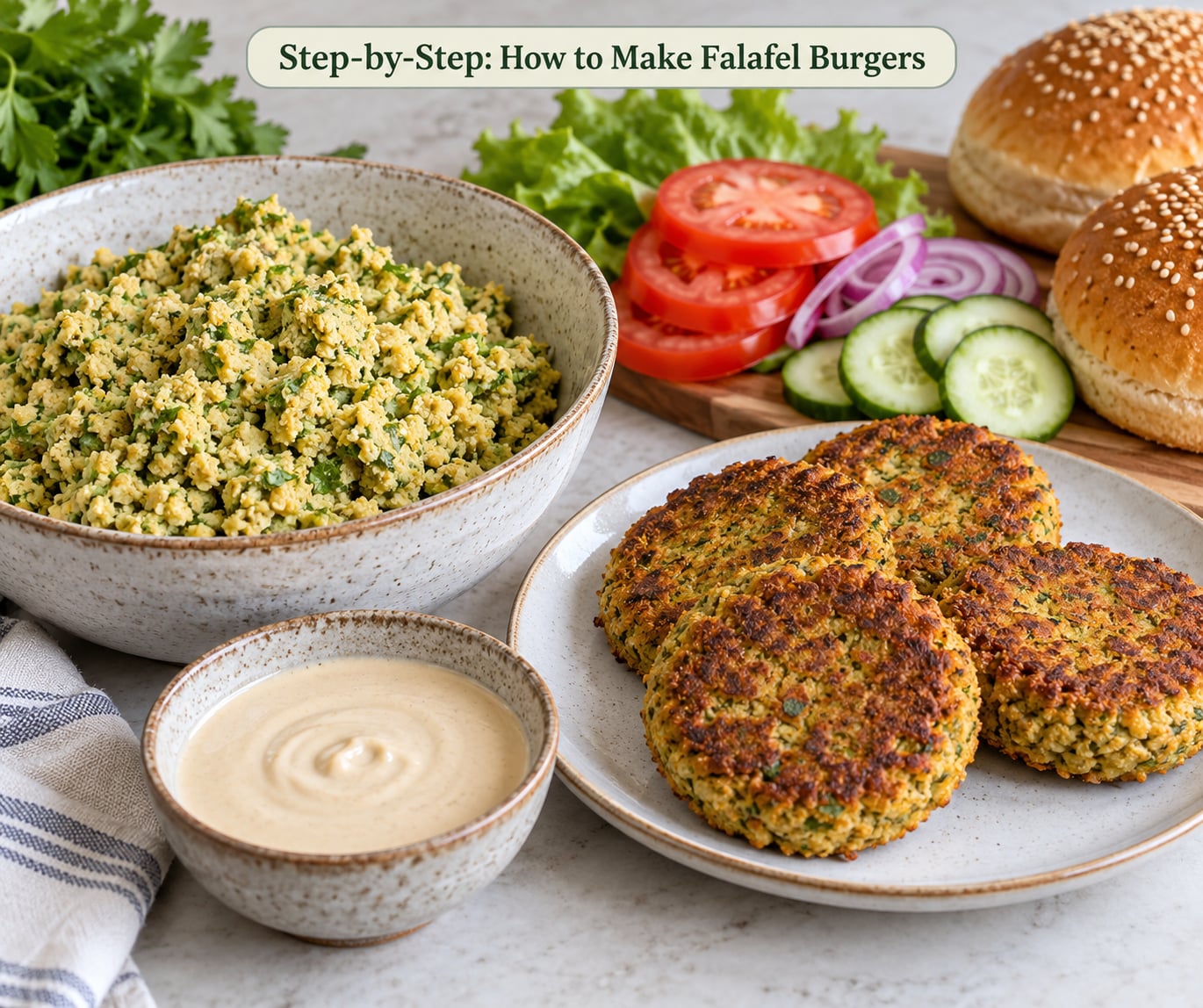 Step-by-Step: How to Make Falafel Burgers
