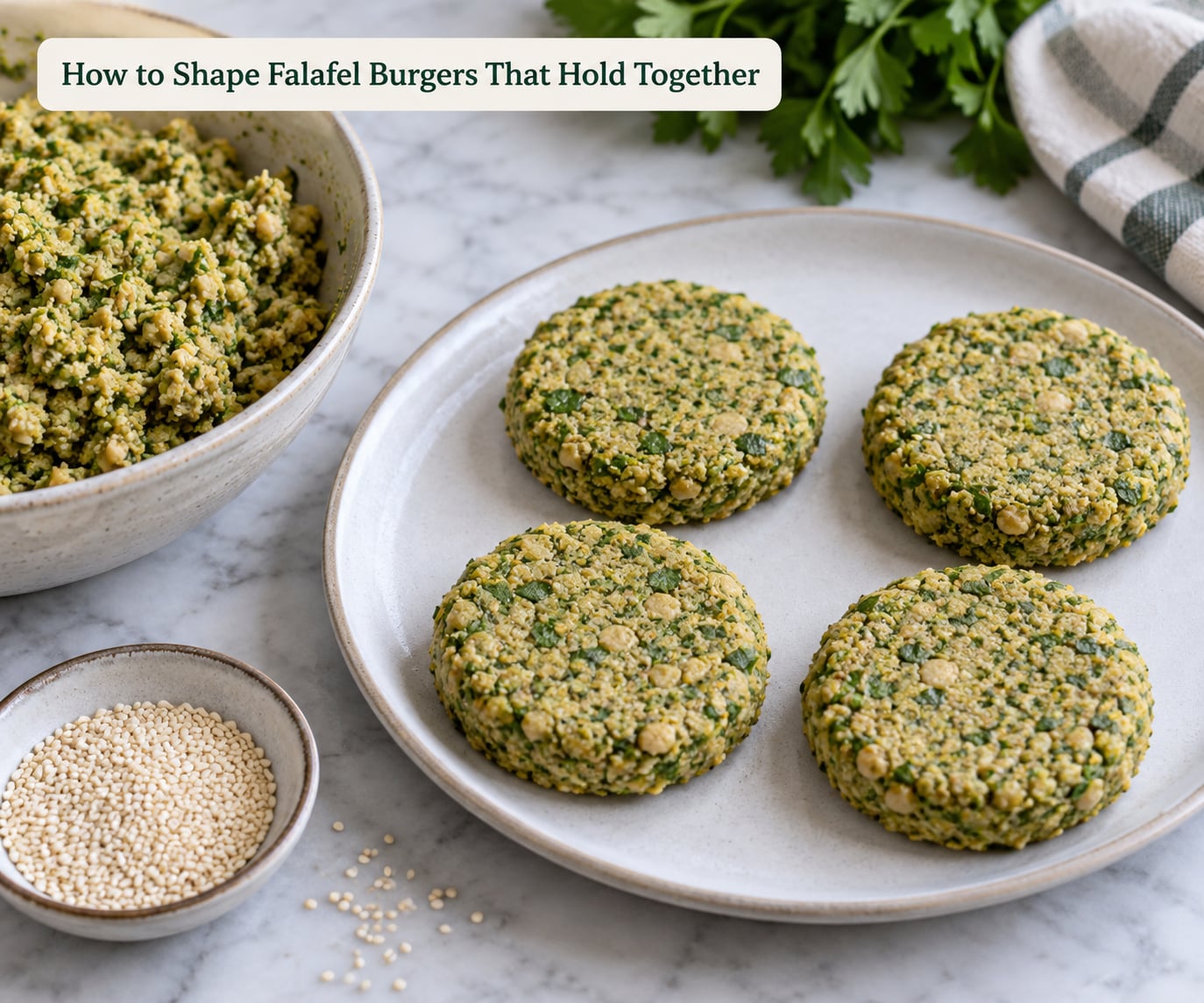 How to Shape Falafel Burgers That Hold Together