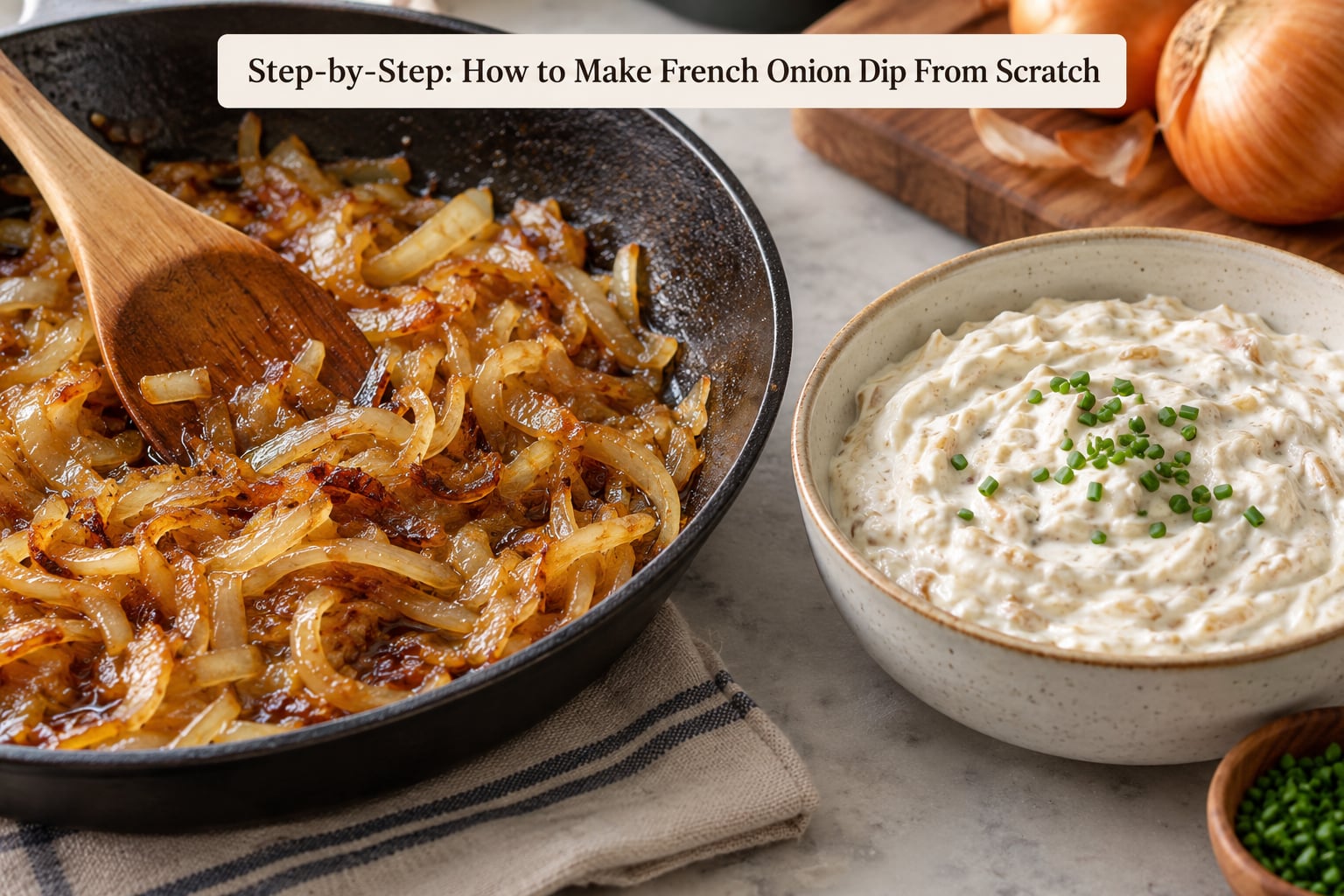 Step-by-Step: How to Make French Onion Dip From Scratch