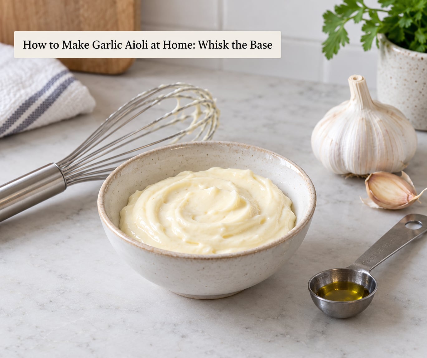 How to Make Garlic Aioli at Home: Whisk the Base