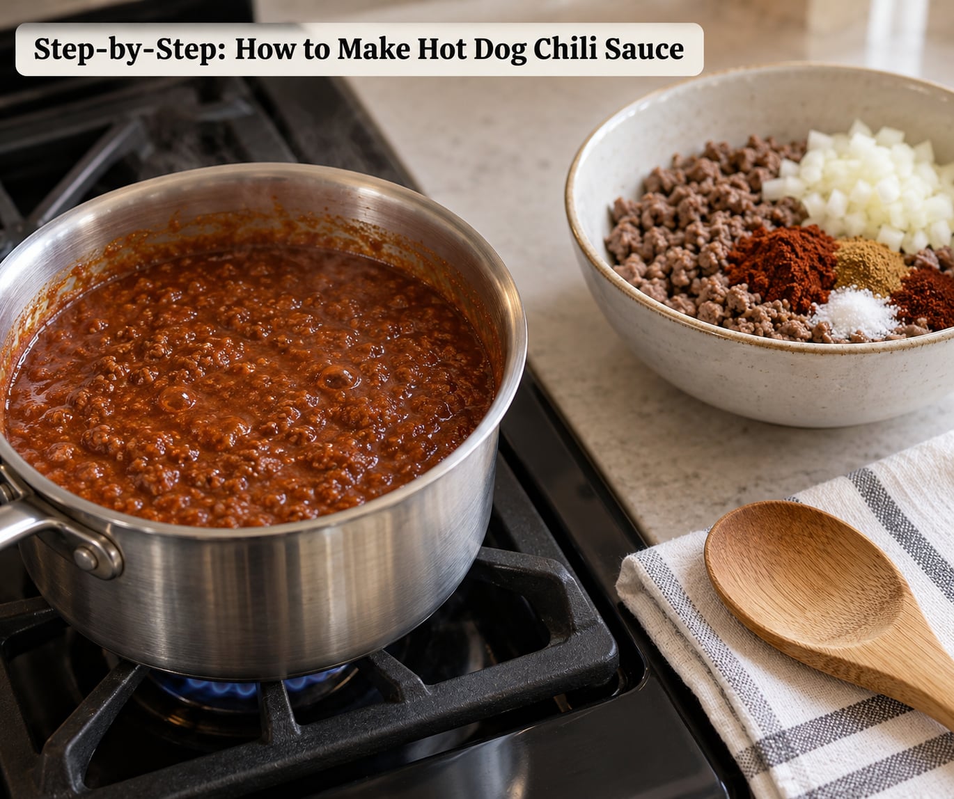 Step-by-Step: How to Make Hot Dog Chili Sauce