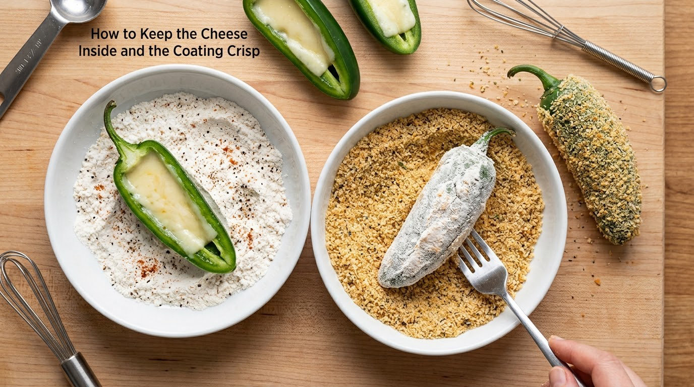 How to Keep the Cheese Inside and the Coating Crisp