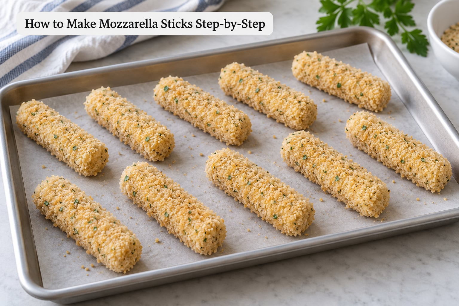 How to Make Mozzarella Sticks Step-by-Step