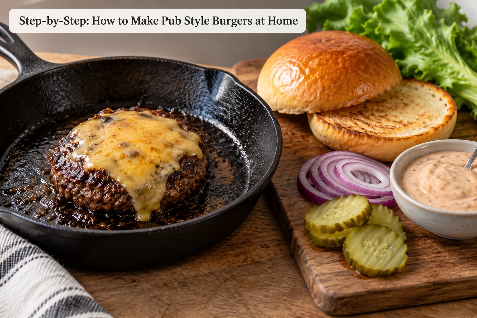 Step-by-Step: How to Make Pub Style Burgers at Home