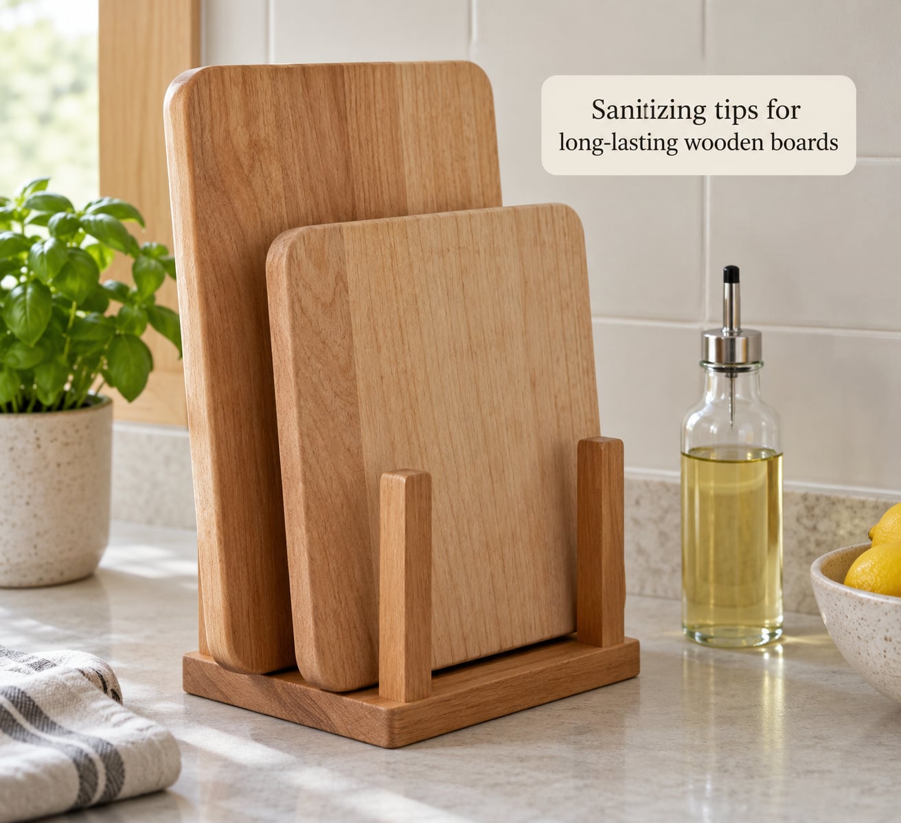 Sanitizing tips for long-lasting wooden boards