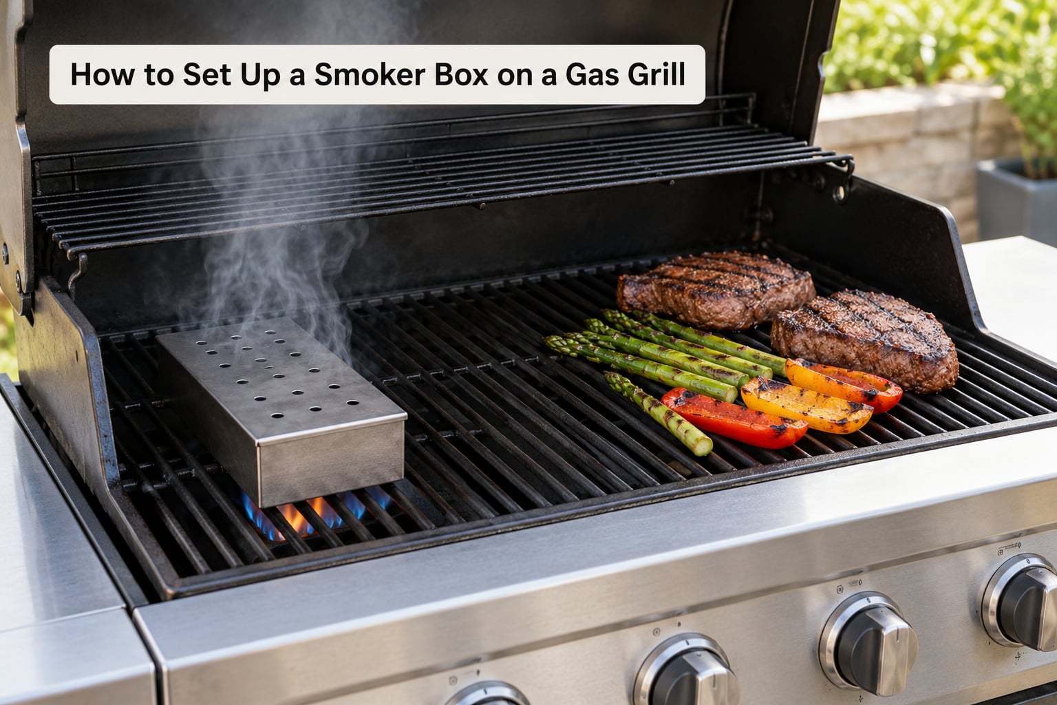 How to Set Up a Smoker Box on a Gas Grill