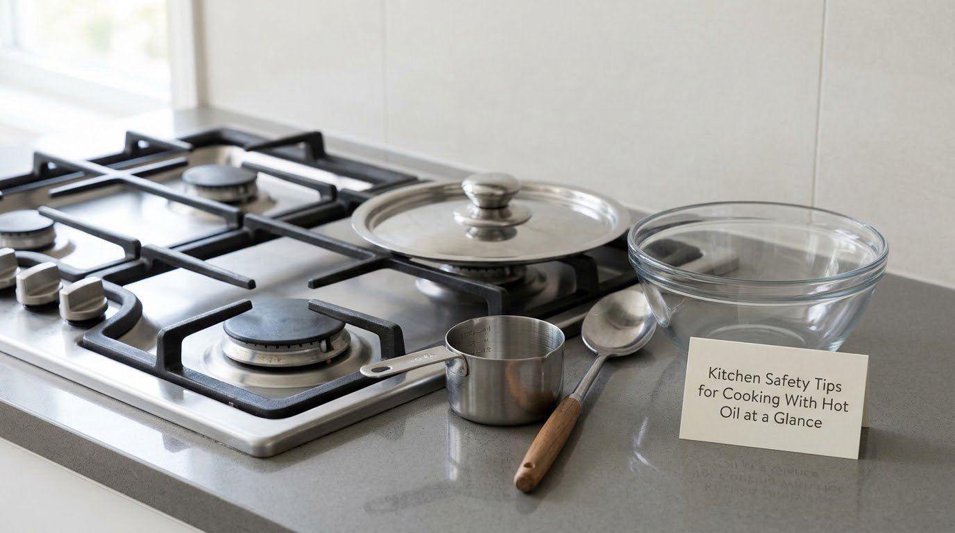 Kitchen Safety Tips for Cooking With Hot Oil at a Glance
